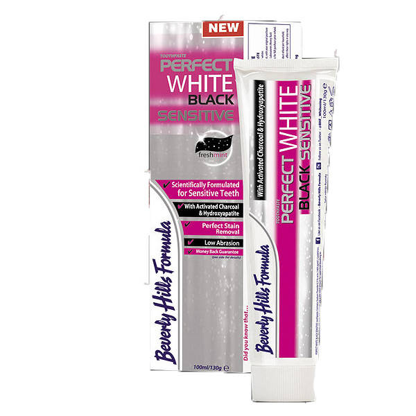 

Зубна паста Beverly Hills Formula Perfect White Black Sensitive, 100 ml