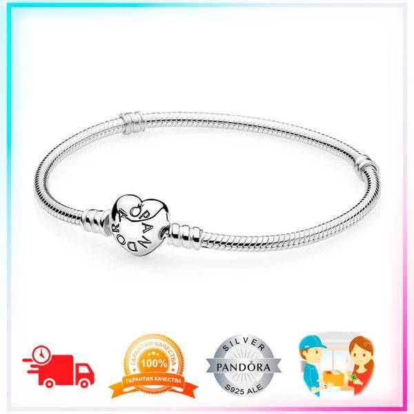 

Пандора Браслет, с застежкой p-lock в виде сердца (17 см) Pandora 590719