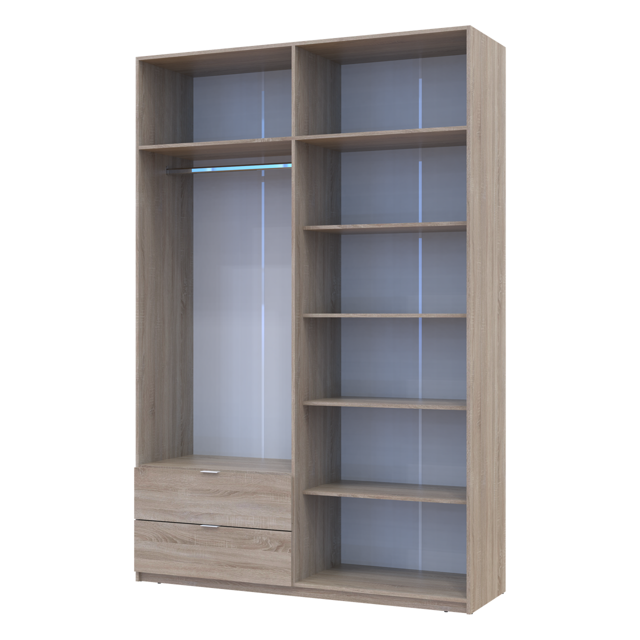 Розпашна Шафа для одягу Doros Лукас Дуб Сонома 160х50х240 (80737730) 3