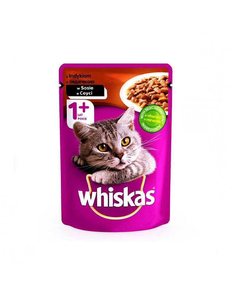 

Whiskas С индюшкой в соусе для взрослых кошек 100 г