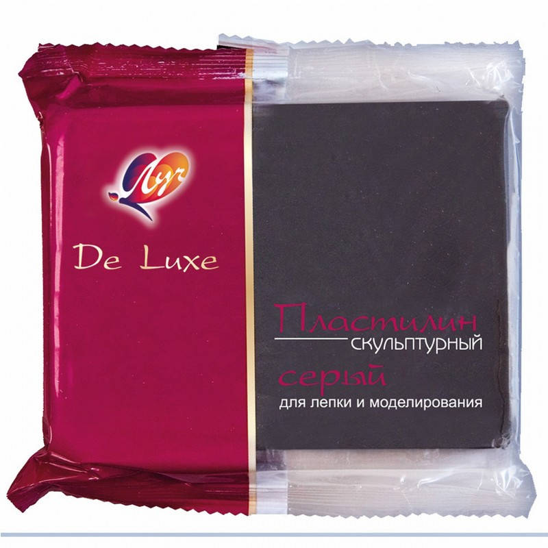 

Пластилін Луч ЛЮКС скульптурний 300 г. сірий 23С1483-08, Серый