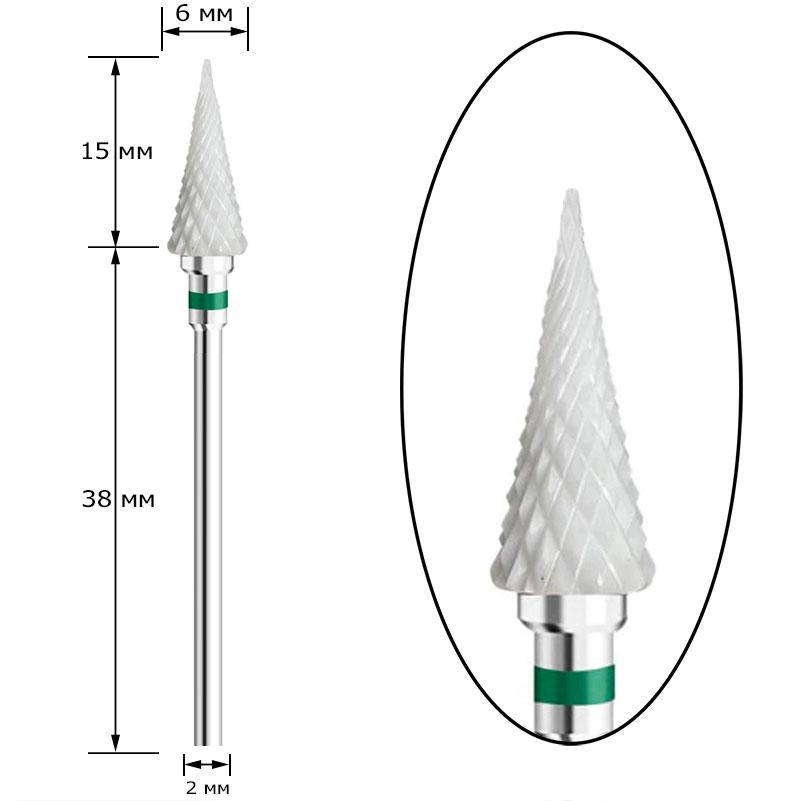 

Насадка керамическая 3/32 Conical Shape (C), острая, зеленая, Зелёный