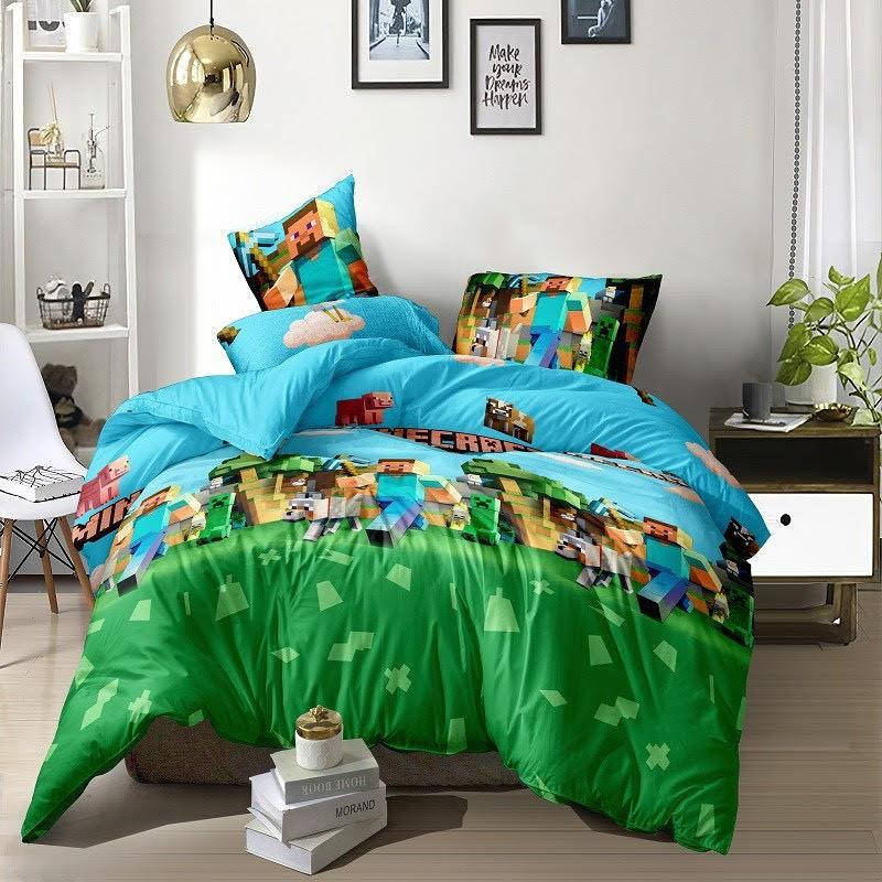 

Комплект постельного белья (МЛС) подростковый бязь minecraft
