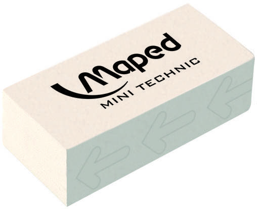 

Ластик MINI TECHNIC, дисплей, Белый