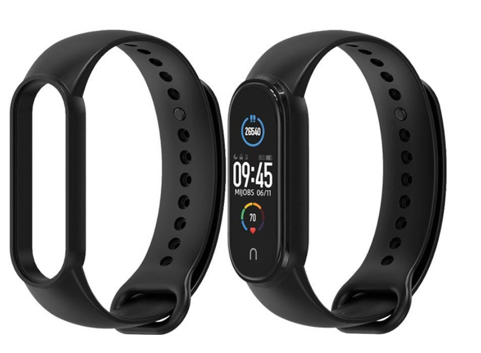 

Ремешок для Mi Band 5 силиконовый BeWatch Ми Бенд Черный (1540601)