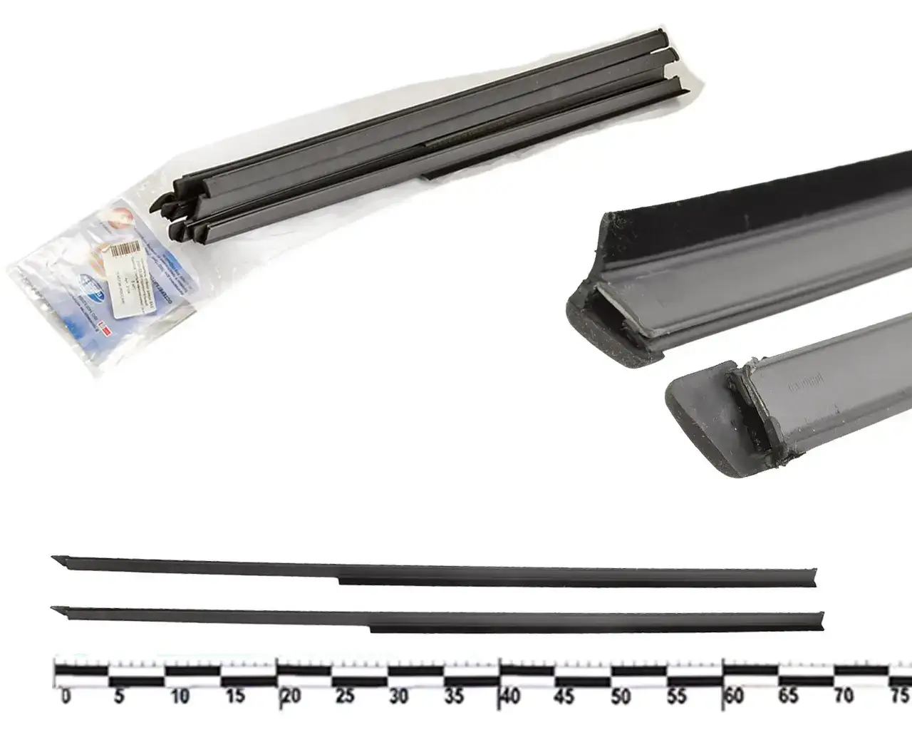 

Уплотнитель опускного стекла двери ВАЗ 2101-03, 2106 горизонтальный, литые наконечники (к-т 8 шт.) "бархотка"