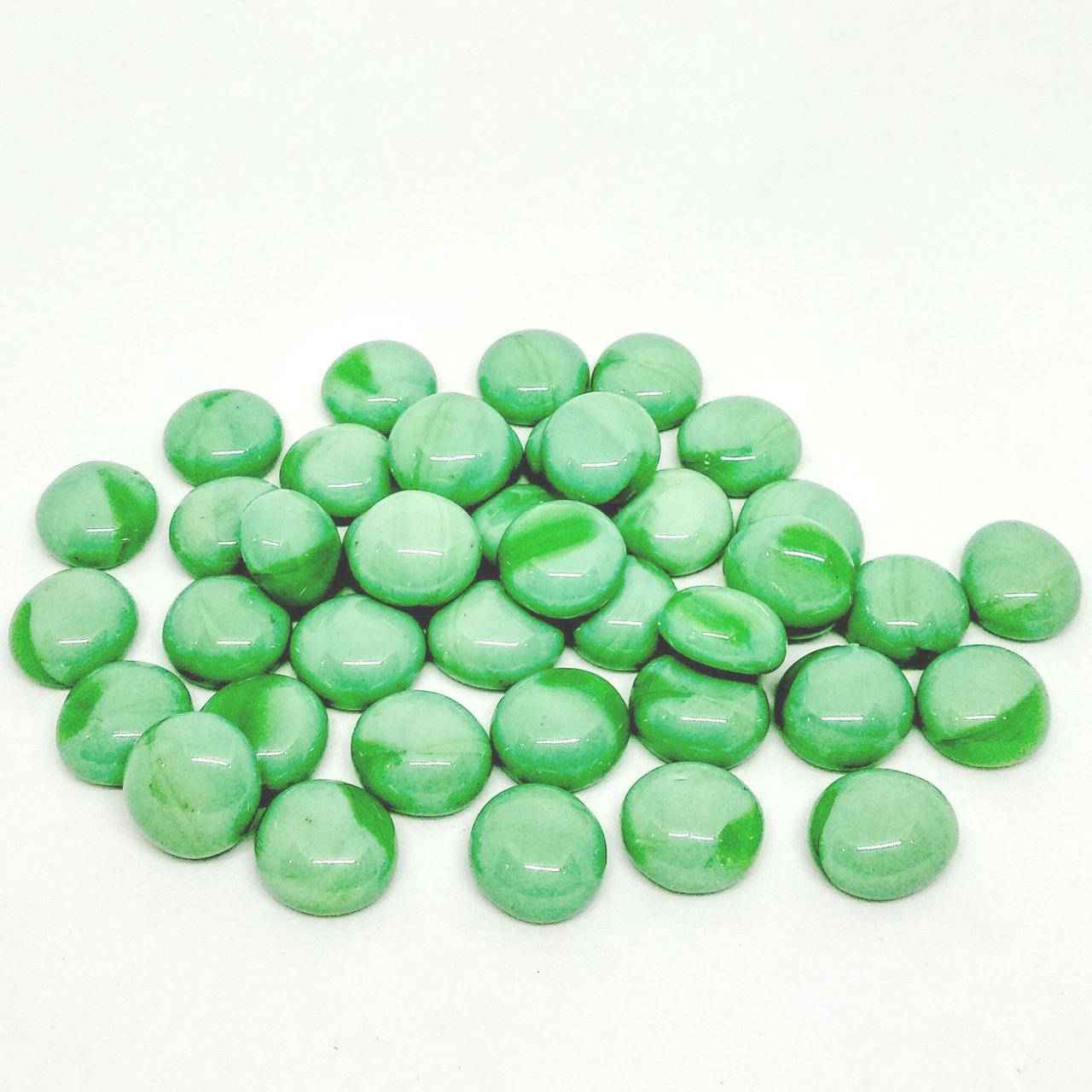 

Камни декоративные стеклянные Charm Stones капли матовые зеленые 012