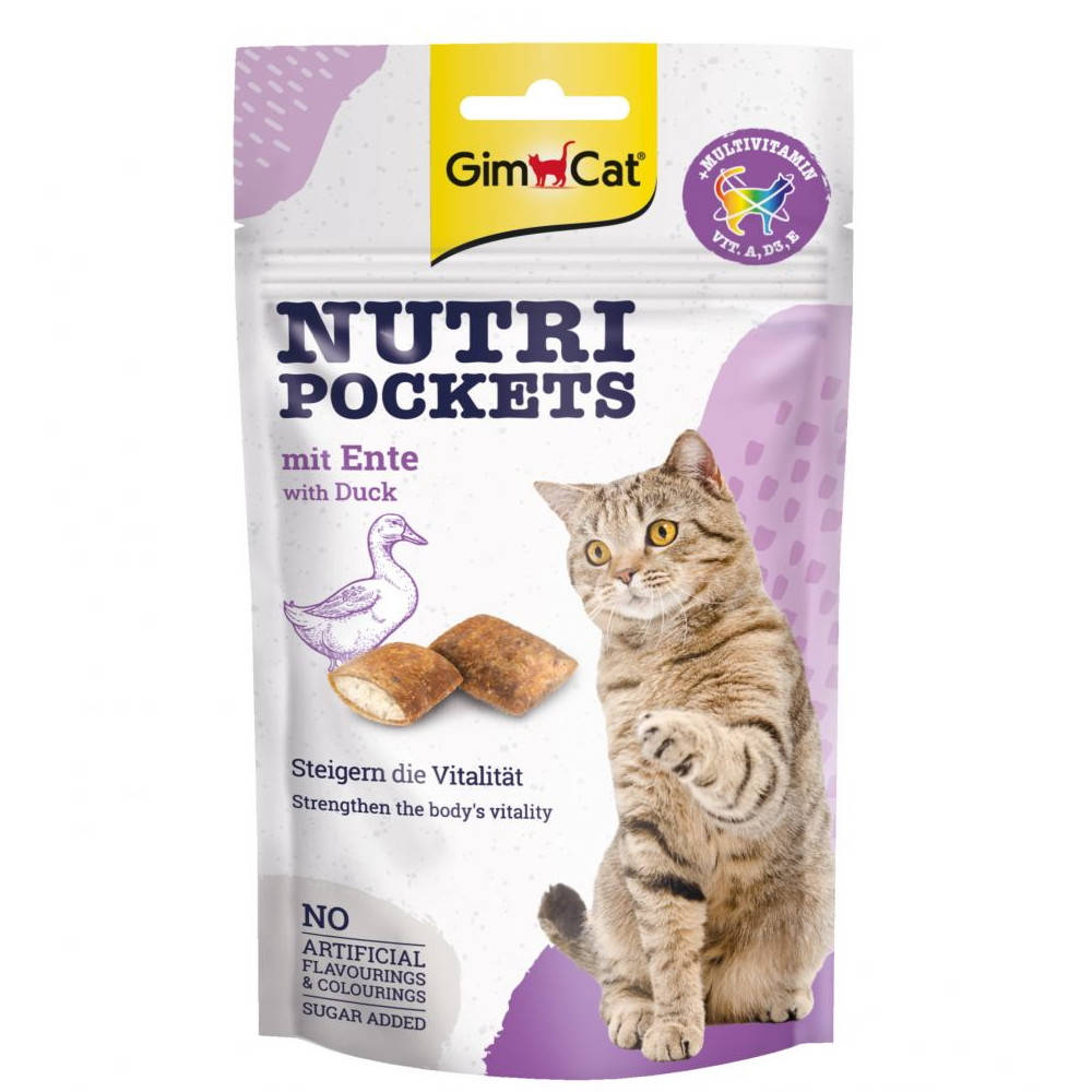 

Витаминное лакомство для кошек GimCat Nutri Pockets Мультивитамин с уткой 60г