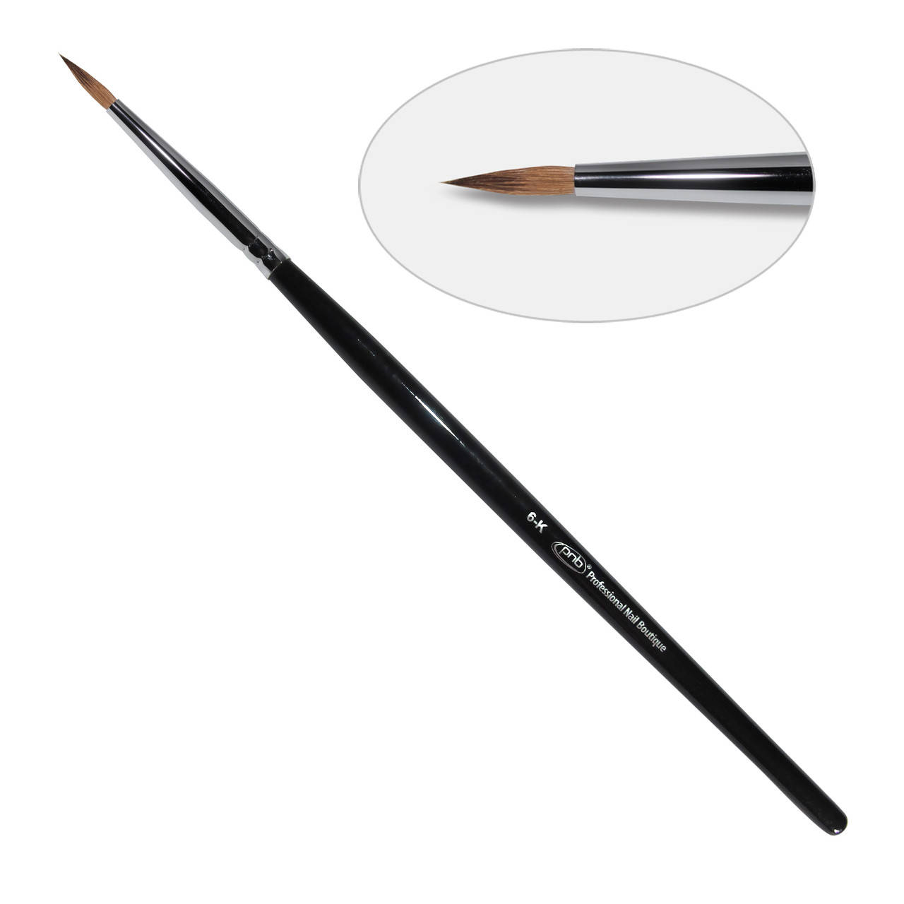 

8D. Кисть для дизайна круглая 6-k PNB, колонок / Gel Brush round 6-k PNB, kolinsky