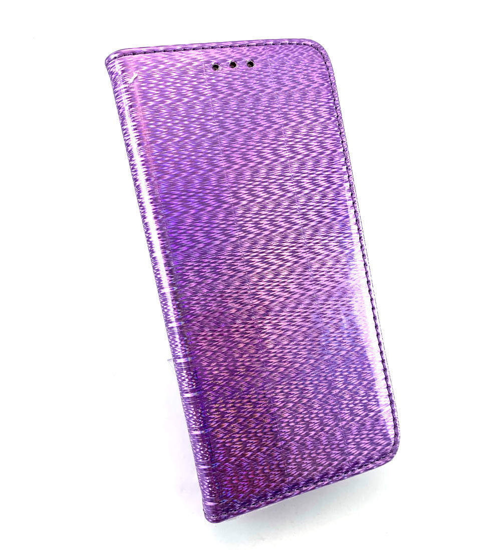 

Чехол книжка Samsung A50, A505 противоударный боковой Хамелеон фиолетовый