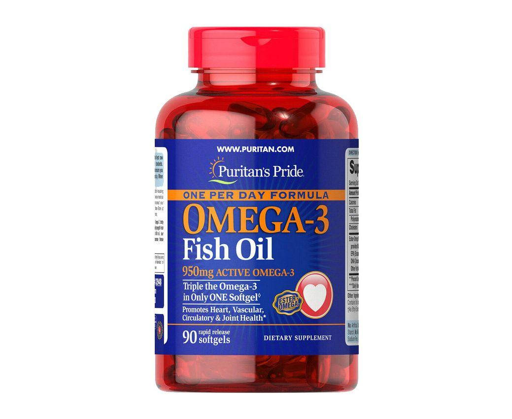 

Омега-3 рыбий жир, Omega-3 Fish Oil, Puritan's Pride, 1360 мг (950 мг активного омега-3), 90 капсул