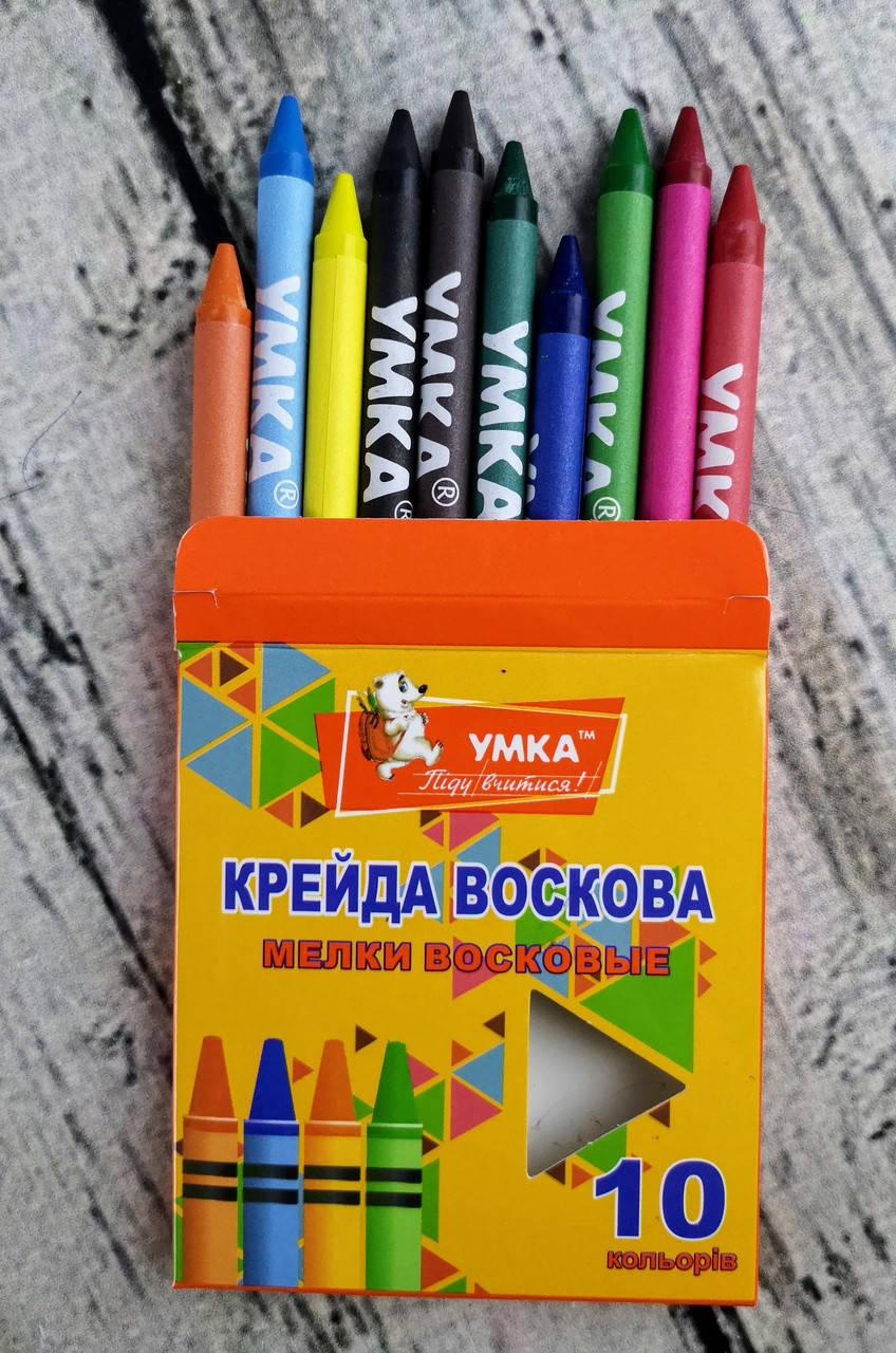 

Мелки восковые 10 цв. МЛ83 1142Ф Умка, Разные цвета