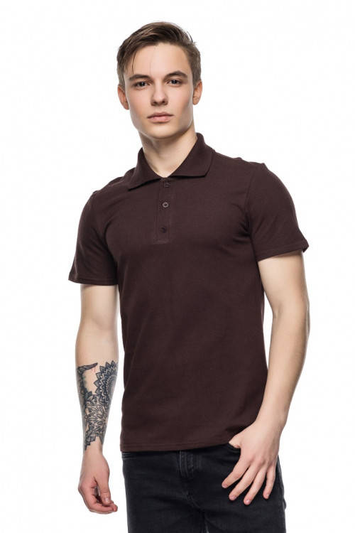 

Футболка поло мужское, коричневый. Тенниска мужская. Размеры S - 2XL