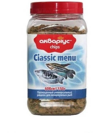 

Сухой корм Аквариус хлопья Classic Menu 150 г / 600 мл