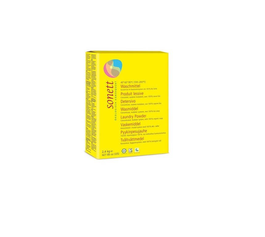 

Органический порошок (концентрат) для стирки с 100% биоразлагаемым мылом 2,4 кг, Sonett