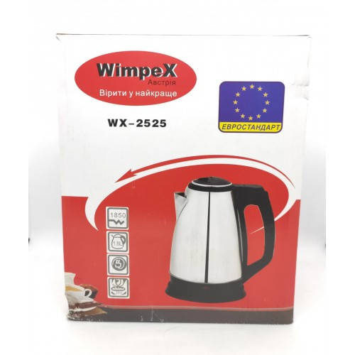 

Электрочайник нержавейка WIMPEX WX-2525 дисковый на 1.8 л 1850 вт