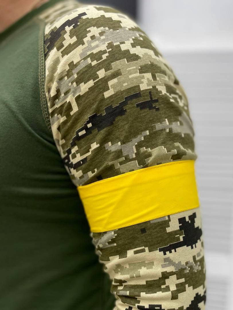 

Тактическая военная боева нарукавная повязка Желтая на манжете