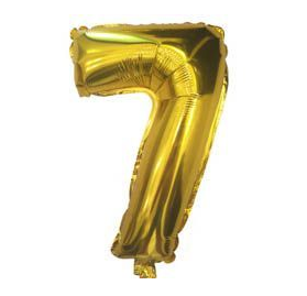 

Фольгированная цифра "7", ЗОЛОТО - 35 см (14 дюймов)