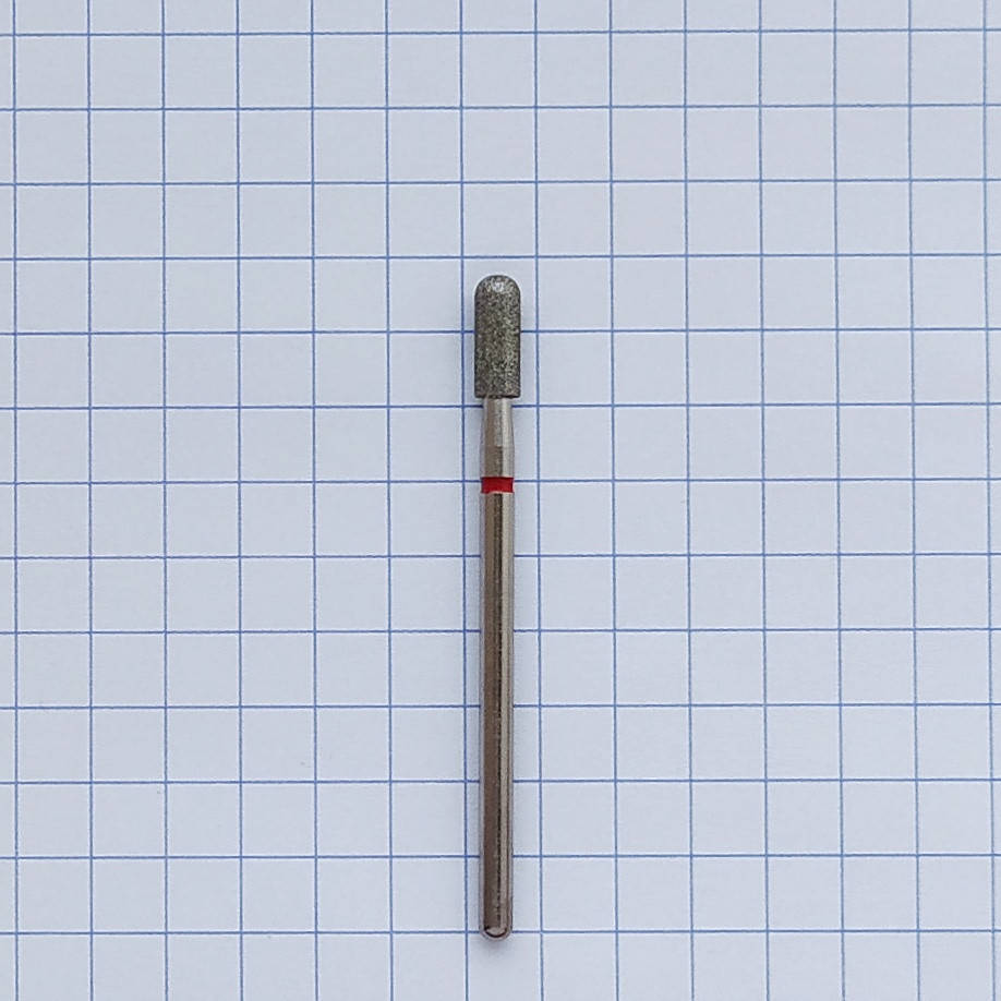 

3,1мм Фреза алмазная "Цилиндр сферический" Насечка красная, Красный