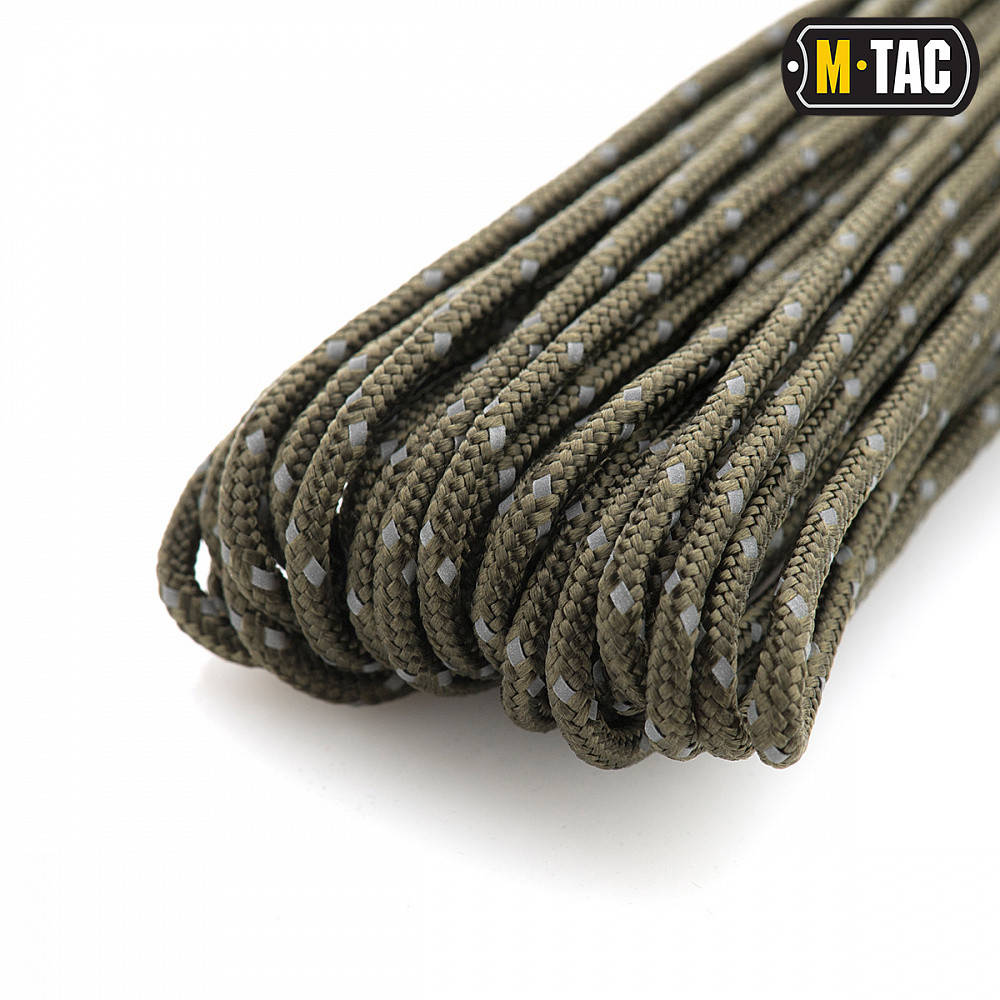 

Паракорд Minicord Reflective OD Green 15м M-Tac