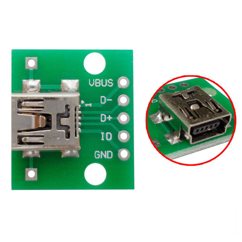 

Перехідник адаптер miniUSB - DIP 5pin
