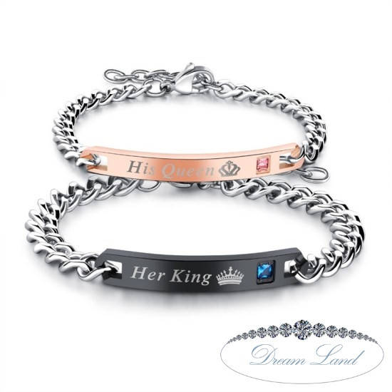 

Парные браслеты для влюбленных из нержавеющей медицинской стали "Желание"