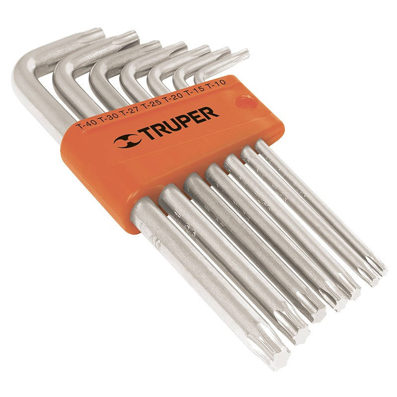 

Набір ключів Torx подовжені у пластиковій кассеті, 7шт. Truper TORX-7L
