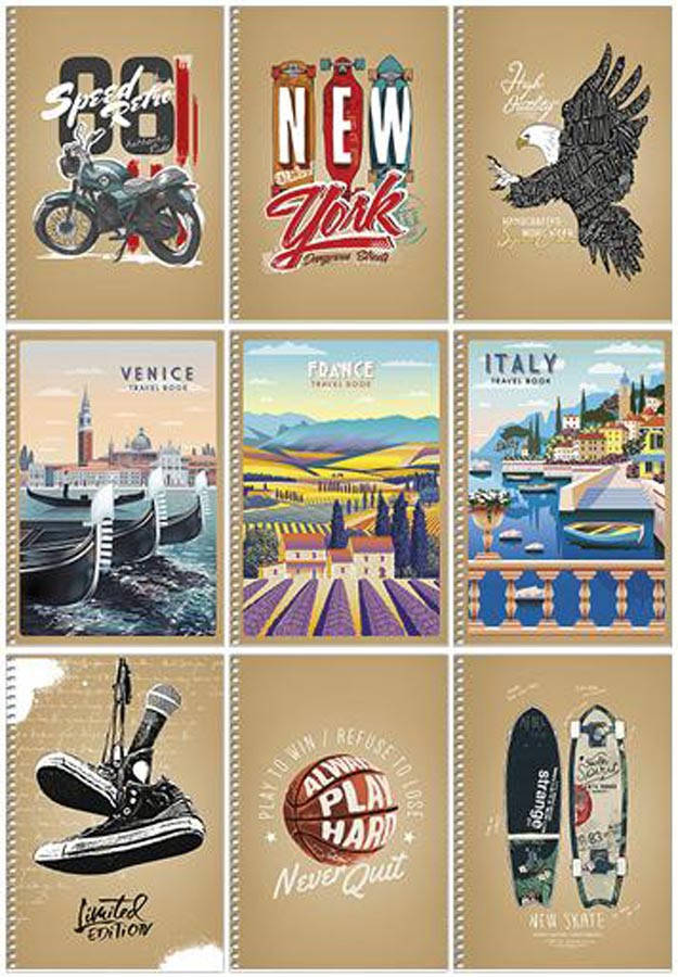 

Блокнот А5 крафт спираль 96 л, чистый 6030