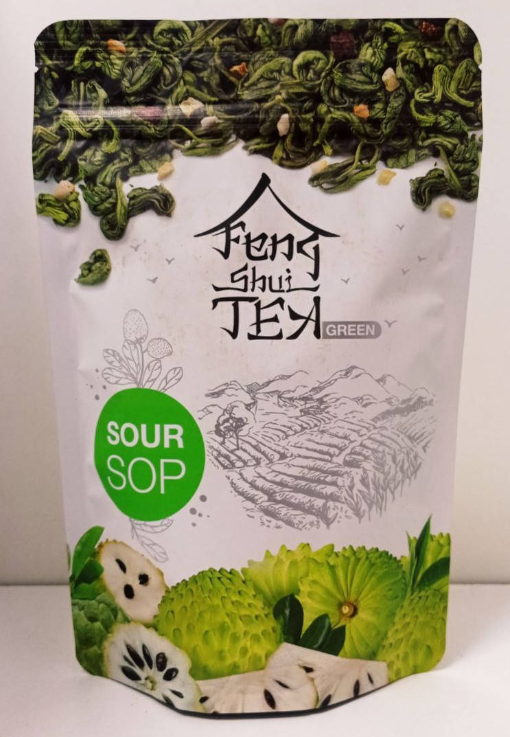 

Чай зеленый китайский листовой Feng Shui SourSop Фен-Шуй Саусеп 80 г