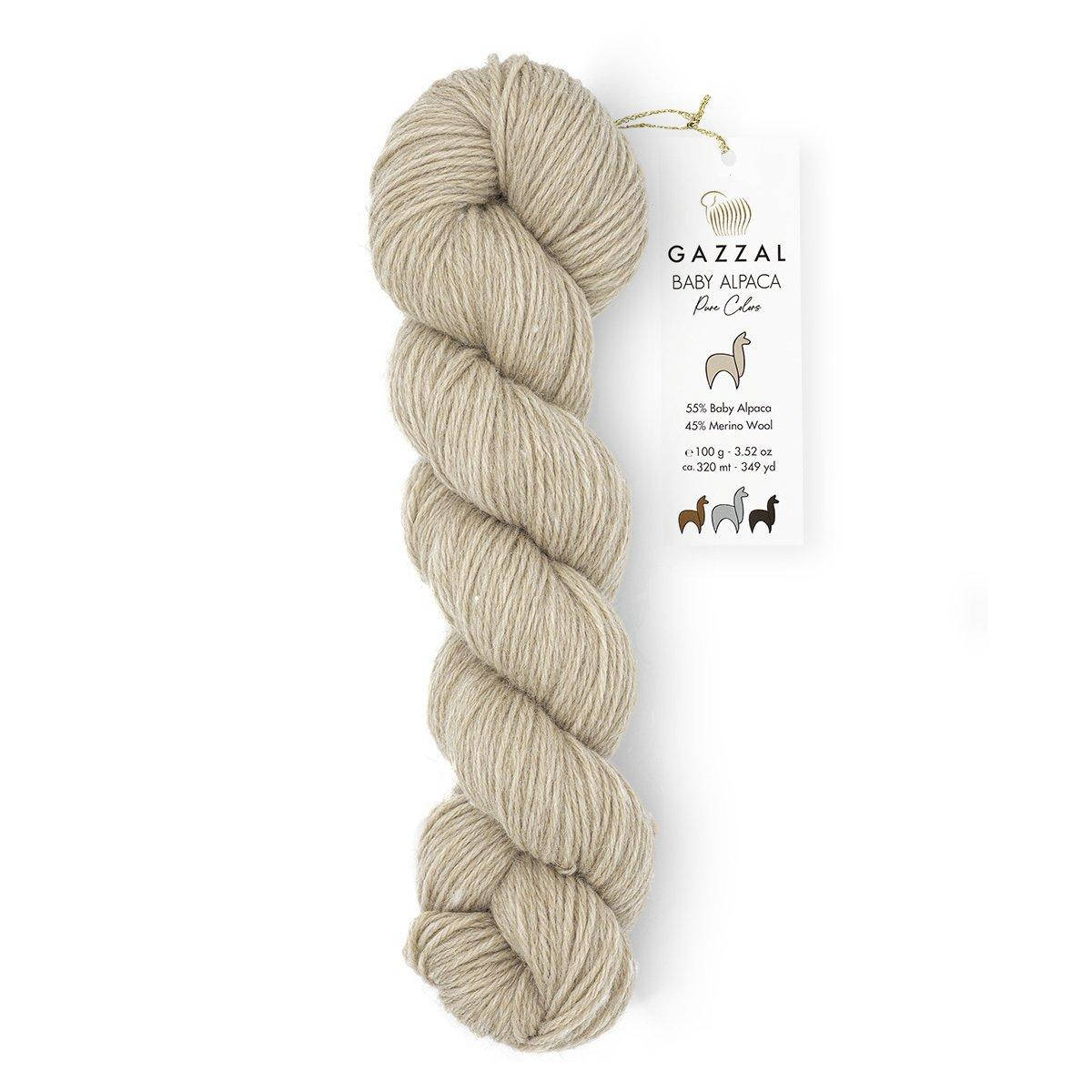 

Пряжа из альпаки с мериносом Baby Alpaca Pure color 6453 крем-брюле