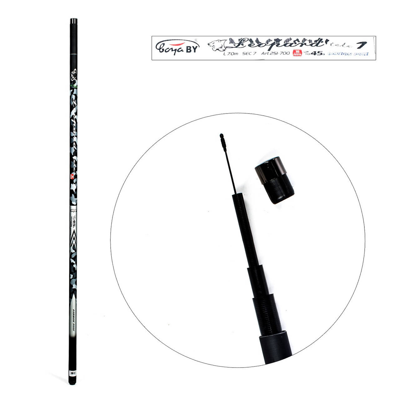 

Маховое удилище BoyaBy Leopard 45g 7м.