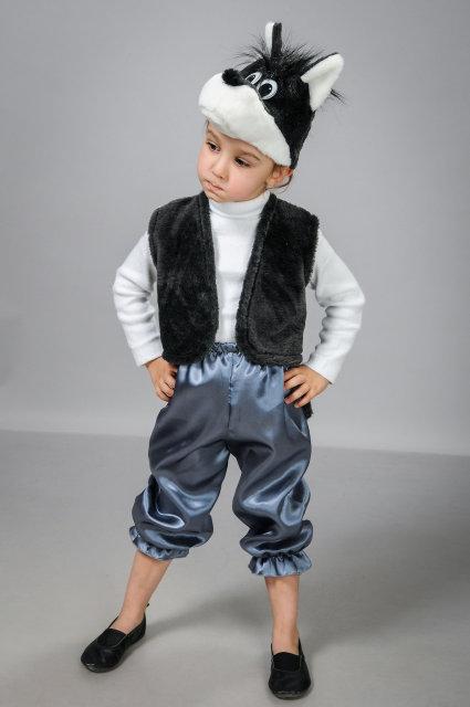 Карнавальний костюм Вовк з атласними бриджами для хлопчика 3-10 років