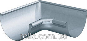 Поворот напівкруглого жолоба зовнішній 90, 400 (192), Rheinzink schiefergrau, титан-цинк патинований