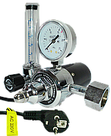 Регулятор газовый У-30П (углекислота) 220 В, подогрев, ротаметр