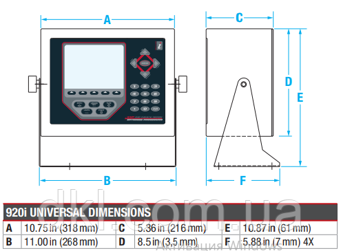 Весовой контроллер Rice Lake Weighing Systems серии 920i 230VAC, Двухканальная, Deep Universal, USB - фото 2 - id-p578950333