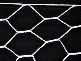 Сітка для футбольних воріт, форма осередок 6-косинець, розмір 6 х 8 див. 104