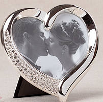 Фоторамка "Серце" зі стразами 14х14 см