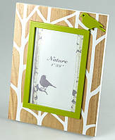 Дерев'яна фоторамка "Пташка" 17х22 см