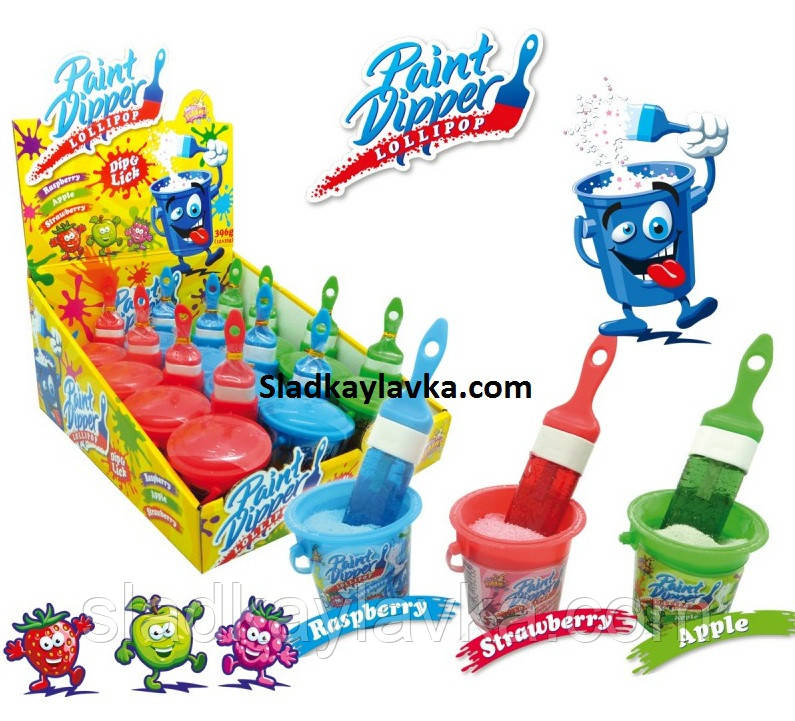 Карамель Льодяник Paint Dipper 12 шт (Jo Jo Пакистан)