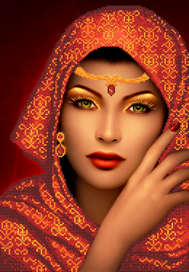 східна тематика схема для бісер