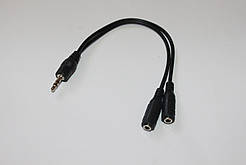 Розгалужувач AUX 3.5 мм на 2 входи (25 см)