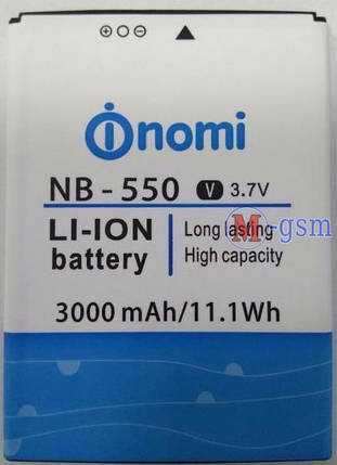 Батарея Nomi i550 Space / NB-550 (3000 mAh), фото 2