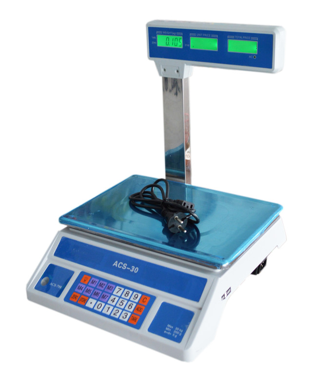 весы торговые ACS-798-30 кг, электронные весы, купить весы торговые