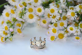 Кільце жіноче Корона Лаконічність