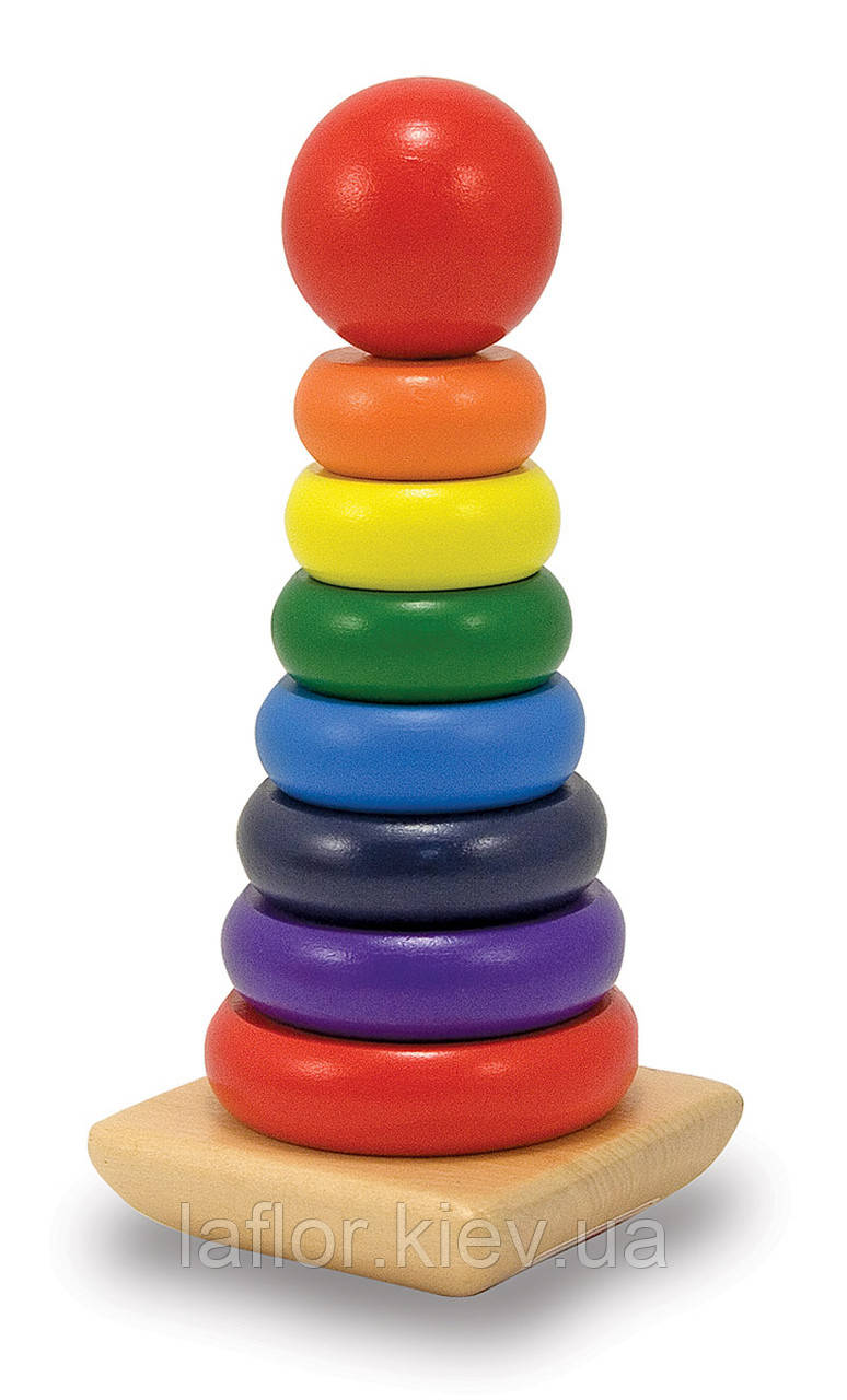 Іграшка дерев'яна Райдужна пірамідка Melissa&Doug
