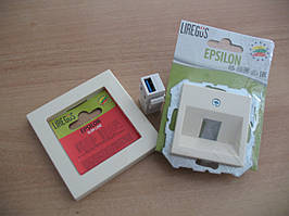 Розетка USB слонова кістка Epsilon