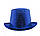 Капелюх Циліндр з паєтками синя, фото 3