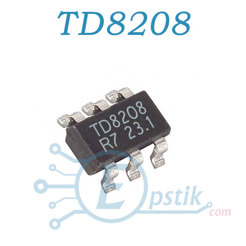 TD8208, DC-DC підвищуючий перетворювач, 2А, 1МГц., SOT23-6
