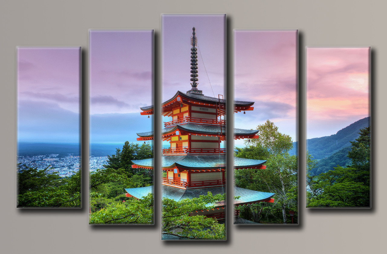 Модульна картина на полотні з 5 частин "Японія"