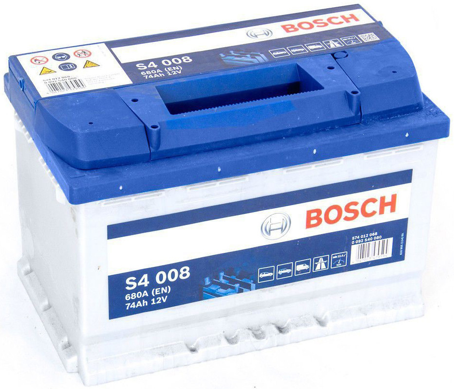 Автомобільний акумулятор BOSCH 74 A (Бош) 74 Ампер BO 0092S40080